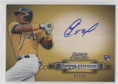 2012 Bowman Sterling - Autographed Rookie - Gold Refractor #BSAR-YC - Yoenis Cespedes /50