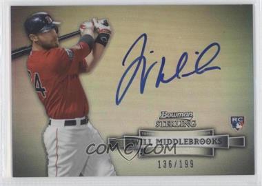 2012 Bowman Sterling - Autographed Rookie - Refractor #_WIMI - Will Middlebrooks /199