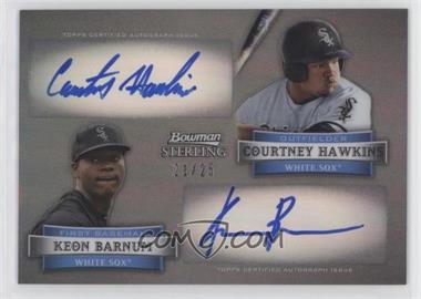 2012 Bowman Sterling - Dual Autographs - Black Refractor #DA-HB - Courtney Hawkins, Keon Barnum /25