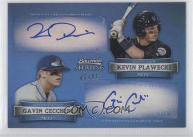 2012 Bowman Sterling - Dual Autographs - Refractor #DA-PC - Kevin Plawecki, Gavin Cecchini /99