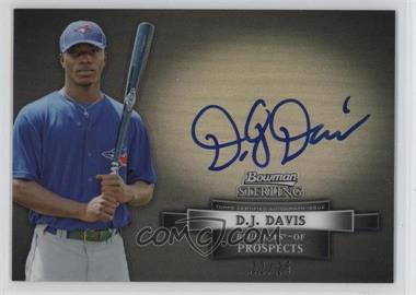 2012 Bowman Sterling - Prospect Autographs - Black Refractor #BSAP-DDA - D.J. Davis /25