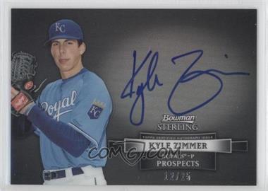 2012 Bowman Sterling - Prospect Autographs - Black Refractor #BSAP-KZ - Kyle Zimmer /25