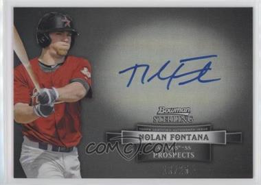 2012 Bowman Sterling - Prospect Autographs - Black Refractor #BSAP-NF - Nolan Fontana /25