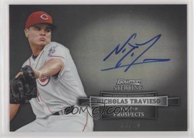 2012 Bowman Sterling - Prospect Autographs - Black Refractor #BSAP-NT - Nick Travieso /25