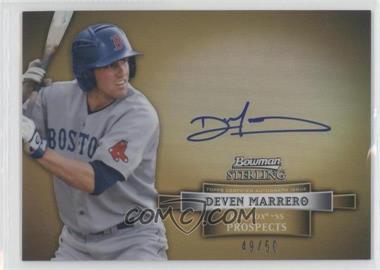 2012 Bowman Sterling - Prospect Autographs - Gold Refractor #BSAP-DM - Deven Marrero /50