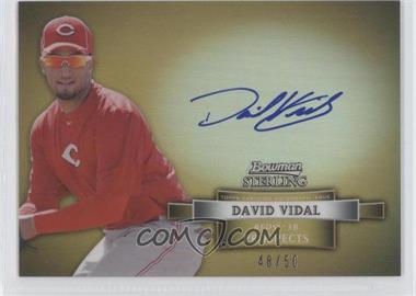 2012 Bowman Sterling - Prospect Autographs - Gold Refractor #BSAP-DV - David Vidal /50