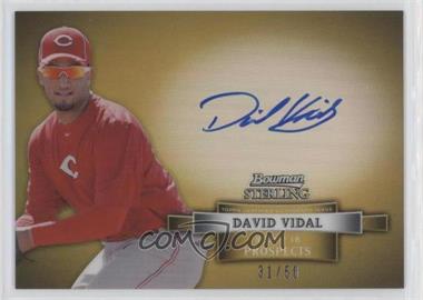 2012 Bowman Sterling - Prospect Autographs - Gold Refractor #BSAP-DV - David Vidal /50