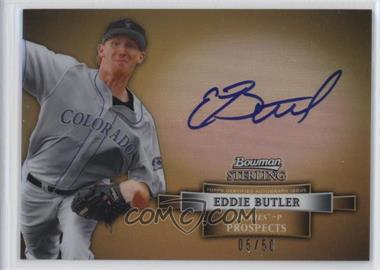2012 Bowman Sterling - Prospect Autographs - Gold Refractor #BSAP-EB - Eddie Butler /50