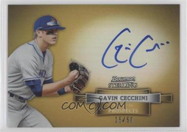 2012 Bowman Sterling - Prospect Autographs - Gold Refractor #BSAP-GC - Gavin Cecchini /50