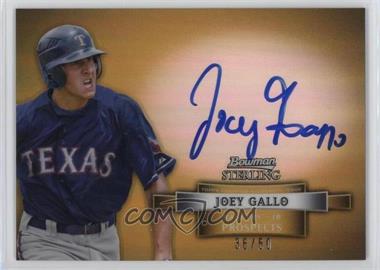 2012 Bowman Sterling - Prospect Autographs - Gold Refractor #BSAP-JGA - Joey Gallo /50