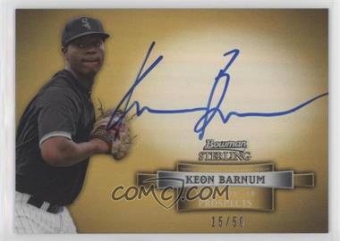 2012 Bowman Sterling - Prospect Autographs - Gold Refractor #BSAP-KB - Keon Barnum /50