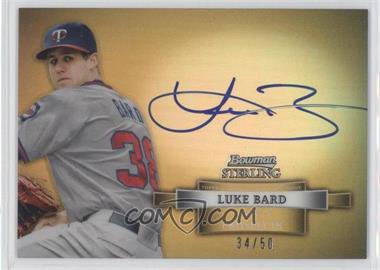 2012 Bowman Sterling - Prospect Autographs - Gold Refractor #BSAP-LBA - Luke Bard /50