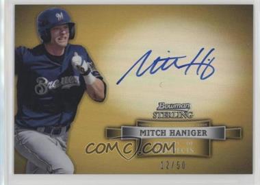 2012 Bowman Sterling - Prospect Autographs - Gold Refractor #BSAP-MH - Mitch Haniger /50