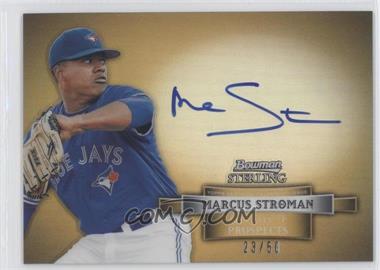 2012 Bowman Sterling - Prospect Autographs - Gold Refractor #BSAP-MS - Marcus Stroman /50