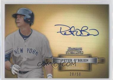 2012 Bowman Sterling - Prospect Autographs - Gold Refractor #BSAP-PO - Peter O'Brien /50