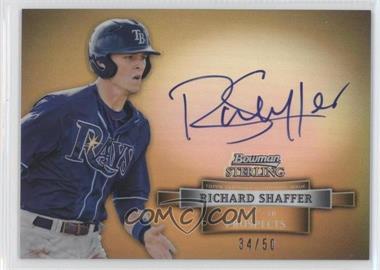 2012 Bowman Sterling - Prospect Autographs - Gold Refractor #BSAP-RS - Richard Shaffer /50