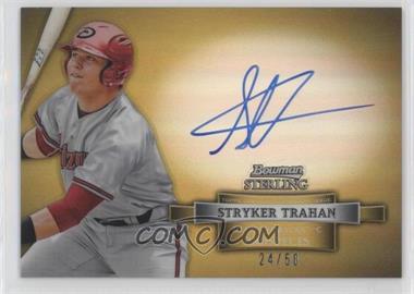 2012 Bowman Sterling - Prospect Autographs - Gold Refractor #BSAP-ST - Stryker Trahan /50