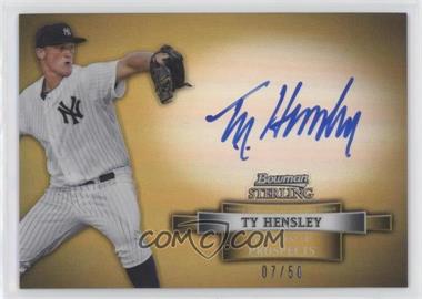 2012 Bowman Sterling - Prospect Autographs - Gold Refractor #BSAP-TH - Ty Hensley /50