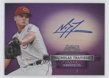 2012 Bowman Sterling - Prospect Autographs - Purple Refractor #BSAP-NT - Nick Travieso /10