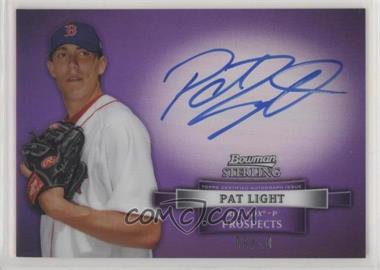 2012 Bowman Sterling - Prospect Autographs - Purple Refractor #BSAP-PL - Pat Light /10