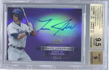 2012 Bowman Sterling - Prospect Autographs - Purple Refractor #BSAP-TJ - Travis Jankowski /10 [BGS 9.5 GEM MINT]