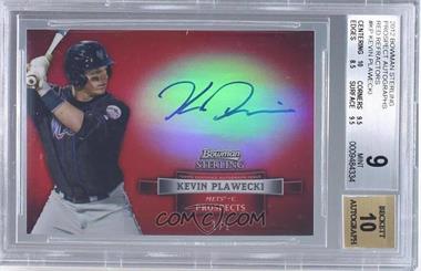 2012 Bowman Sterling - Prospect Autographs - Red Refractor #BSAP-KP - Kevin Plawecki /1 [BGS 9 MINT]