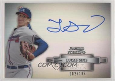 2012 Bowman Sterling - Prospect Autographs - Refractor #BSAP-LS - Lucas Sims /199