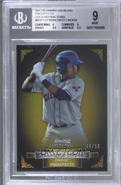 2012 Bowman Sterling - Prospects - Gold Refractor #BSP23 - Francisco Lindor /50 [BGS 9 MINT]