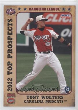 2012 Choice Carolina League Top Prospects - [Base] #19 - Tony Wolters