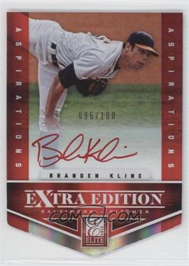2012 Elite Extra Edition - [Base] - Aspirations Die-Cut Red Ink Signatures #155 - Branden Kline /100