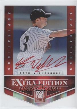 2012 Elite Extra Edition - [Base] - Aspirations Die-Cut Red Ink Signatures #180 - Seth Willoughby /100