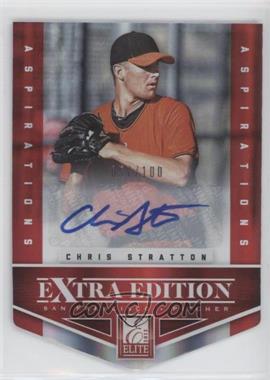 2012 Elite Extra Edition - [Base] - Aspirations Die-Cut Signatures #12 - Chris Stratton /100