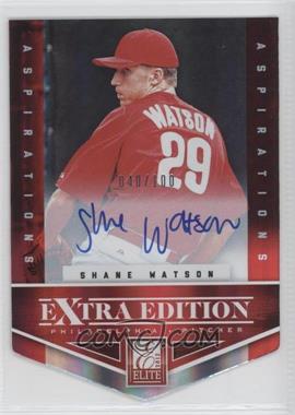 2012 Elite Extra Edition - [Base] - Aspirations Die-Cut Signatures #122 - Shane Watson /100