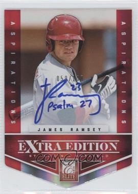 2012 Elite Extra Edition - [Base] - Aspirations Die-Cut Signatures #130 - James Ramsey /100