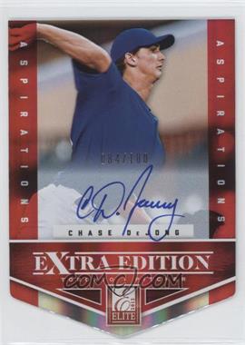 2012 Elite Extra Edition - [Base] - Aspirations Die-Cut Signatures #158 - Chase DeJong /100