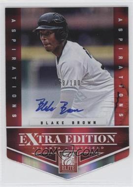 2012 Elite Extra Edition - [Base] - Aspirations Die-Cut Signatures #166 - Blake Brown /100