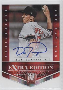 2012 Elite Extra Edition - [Base] - Aspirations Die-Cut Signatures #173 - Dan Langfield /100