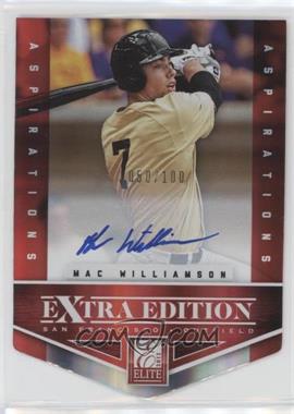 2012 Elite Extra Edition - [Base] - Aspirations Die-Cut Signatures #179 - Mac Williamson /100