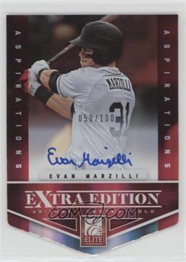 2012 Elite Extra Edition - [Base] - Aspirations Die-Cut Signatures #189 - Evan Marzilli /100