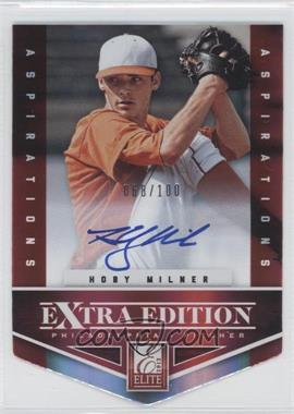 2012 Elite Extra Edition - [Base] - Aspirations Die-Cut Signatures #197 - Hoby Milner /100