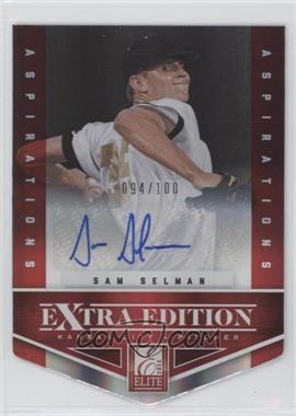 2012 Elite Extra Edition - [Base] - Aspirations Die-Cut Signatures #25 - Sam Selman /100