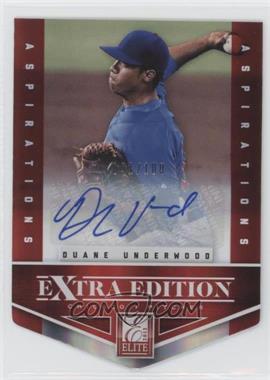 2012 Elite Extra Edition - [Base] - Aspirations Die-Cut Signatures #27 - Duane Underwood /100