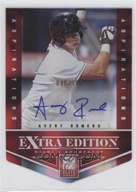 2012 Elite Extra Edition - [Base] - Aspirations Die-Cut Signatures #32 - Avery Romero /100