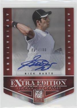 2012 Elite Extra Edition - [Base] - Aspirations Die-Cut Signatures #57 - Nick Basto /100