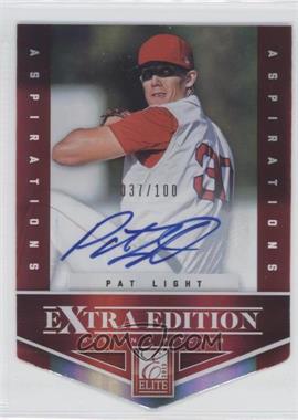 2012 Elite Extra Edition - [Base] - Aspirations Die-Cut Signatures #6 - Pat Light /100