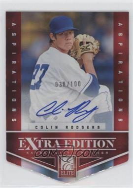 2012 Elite Extra Edition - [Base] - Aspirations Die-Cut Signatures #64 - Colin Rodgers /100