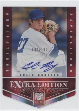 2012 Elite Extra Edition - [Base] - Aspirations Die-Cut Signatures #64 - Colin Rodgers /100