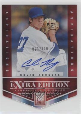 2012 Elite Extra Edition - [Base] - Aspirations Die-Cut Signatures #64 - Colin Rodgers /100