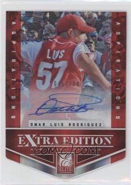 2012 Elite Extra Edition - [Base] - Aspirations Die-Cut Signatures #76 - Omar Luis Rodriguez /100