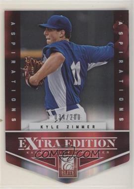 2012 Elite Extra Edition - [Base] - Aspirations Die-Cut #105 - Kyle Zimmer /200